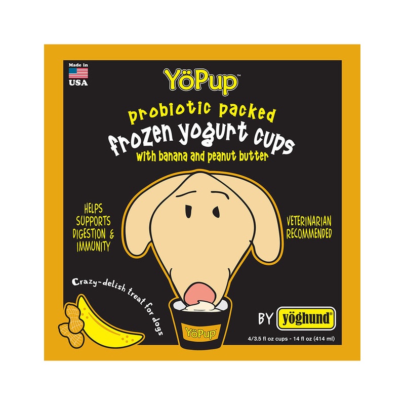 Yoghund All Natural Peanut Butter Banana Frozen Yogurt Cups 4pk