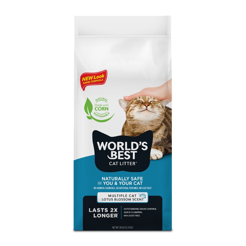 World's Best Cat Litter Lotus Blossom Scented Multiple Cat Formula, 28lb Bag