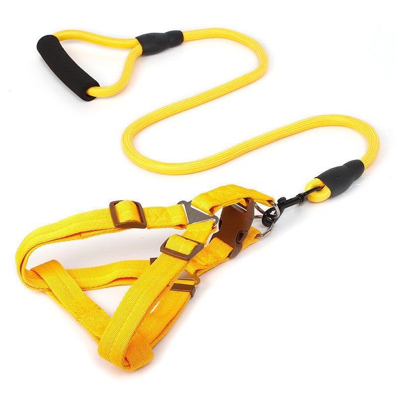 Yellow Pet Harness & Leash Set Yellow