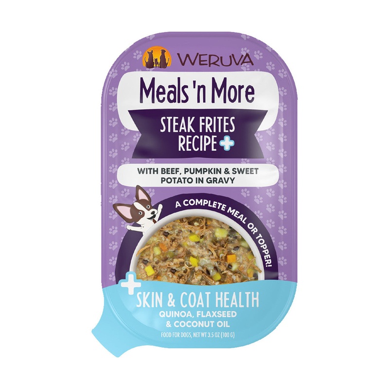 Weruva Meals 'n More Steak Frites Recipe Plus Wet Dog Food 3.5 oz