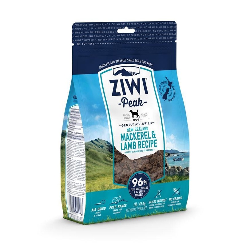 Ziwi Grain-Free Air-Dried Mackerel & Lamb Dog Food, 2.2 Lb