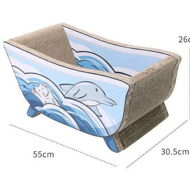 Bathtub Series Cat Scratch Board-Dolphin 55X30X26Cm