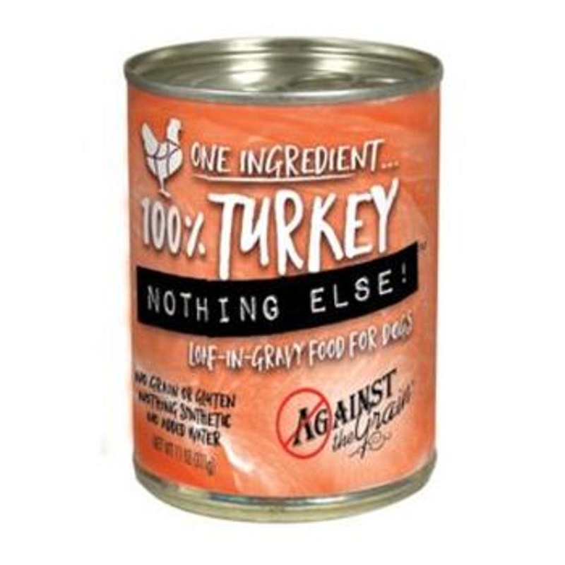 Against the Grain Nothing Else One Ingredient Turkey Dog Food 11oz can