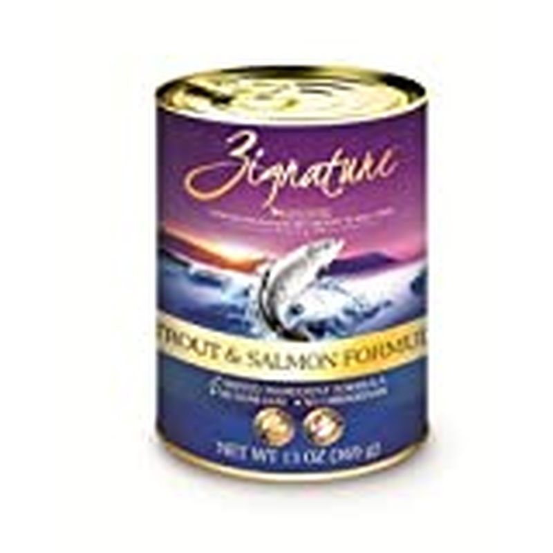 ZIGNATURE Canned Dog Food Wild Trout 13 oz