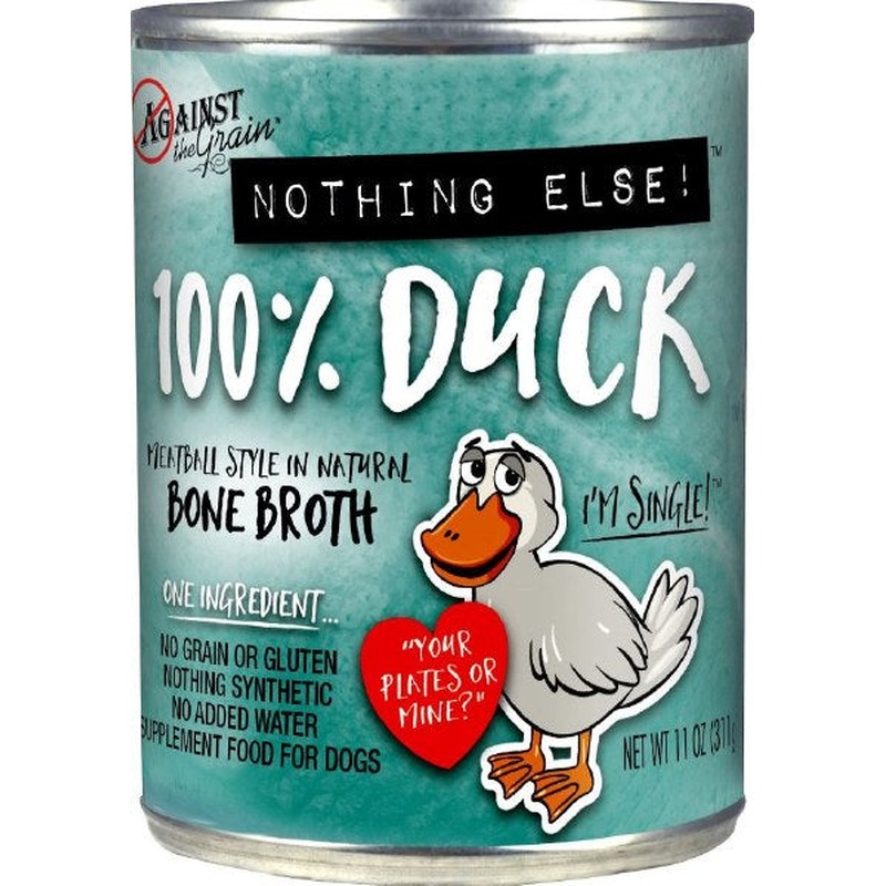 Against The Grain Nothing Else Grain Free One Ingredient 100% Duck Canned Dog Food 11oz