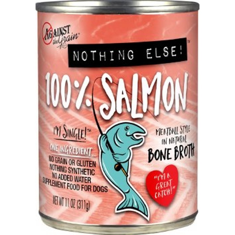 Against the Grain Nothing Else One Ingredient Salmon Dog Food 11 oz can