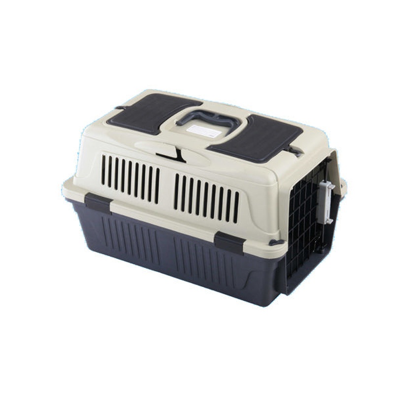 A&E Cage Co 20x13x12in Deluxe Pet Carrier with seat belt holder-Material:Plastic