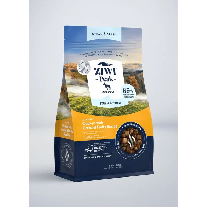 Ziwi Peak Steam & Dried Cage-Free Chicken with Orchard Fruits Recipe for Dogs 1.8lb