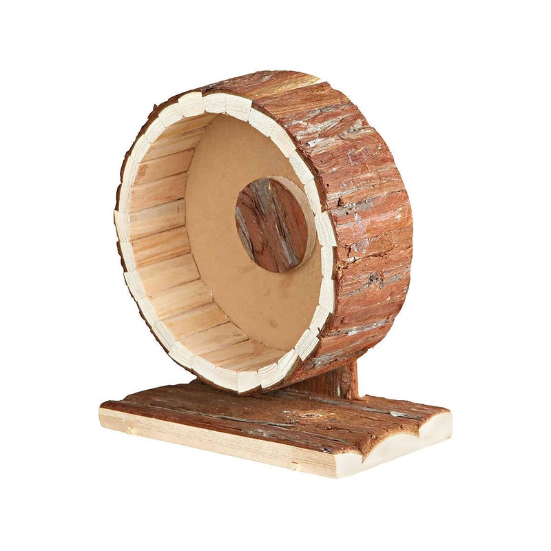 Wooden Activity Wheel In Bark 20X12X22,5Cm
