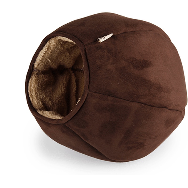 AFP Brown Heat Cave  Snug Cat Bed