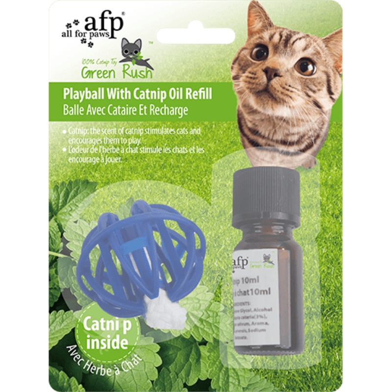 AFP Green Rush-Playball With Catnip Oil Refill