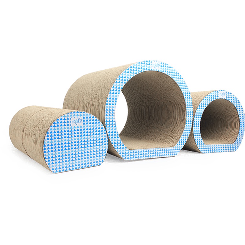 AFP Modern Cat-Cave Cardboard Scratcher - Set Of 3