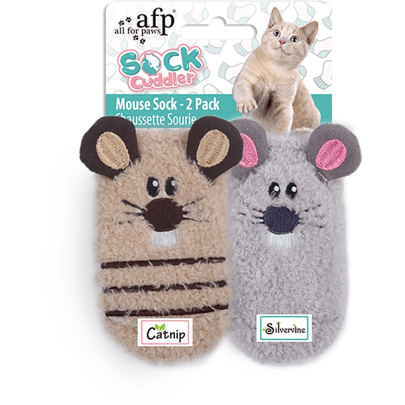 AFP Cat Socks-Mouse Sock - 2 Pack