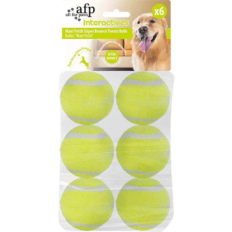 AFP Interactives - Maxi Fetch Super Bounce Tennis Ball (6 pack)