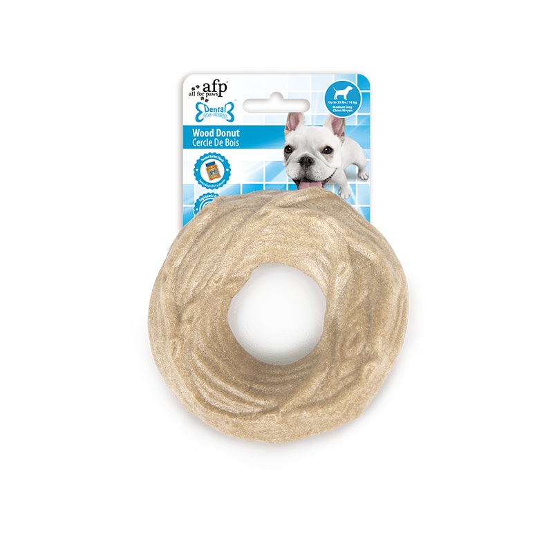 AFP Dental Chews - Wood Donut - Peanut Butter Flavor Infused