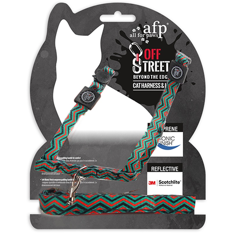 AFP Off Street - Cat Harness & Leash Set - Chevron