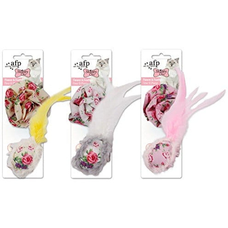 AFP Shabby Chic - Flower and Feather Balls (2 pack)