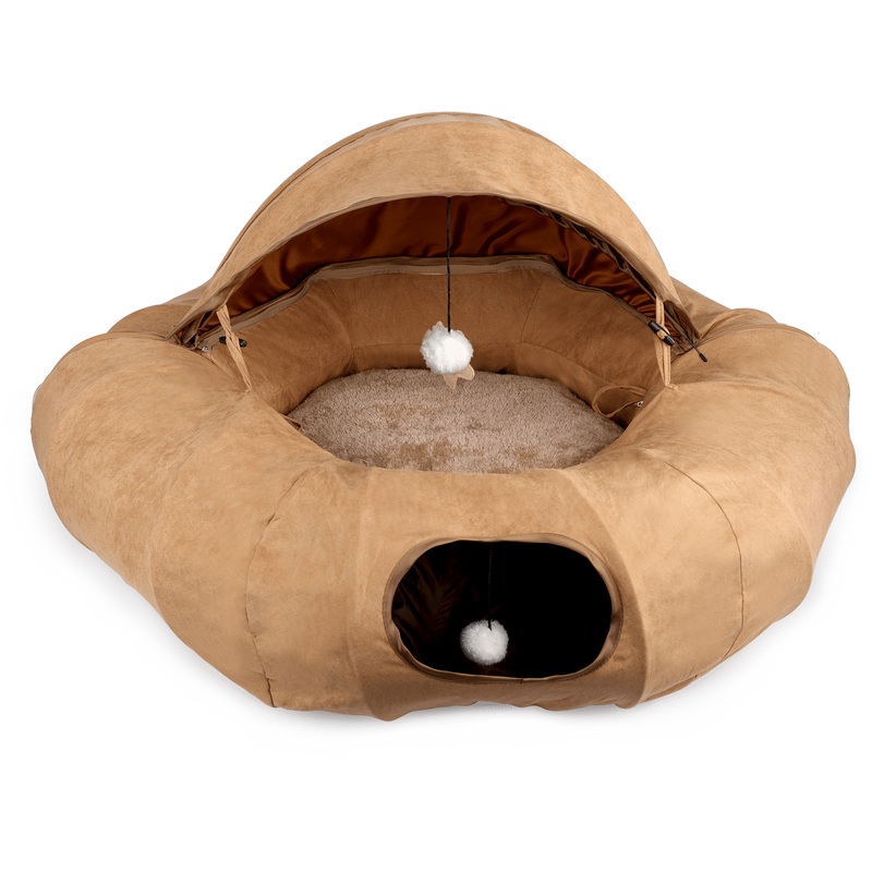 Afb Lamb Cat - Donut Cat Tunnel - Tan