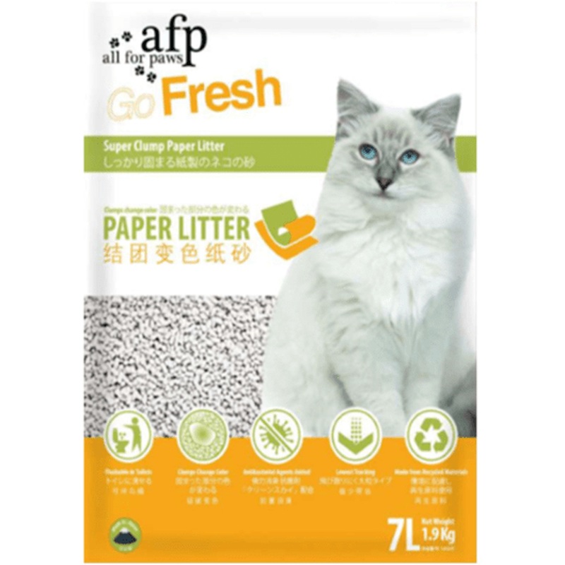 Afb Paper Cat Litter 1.9Kgs  (Water Turns Blue) 7L