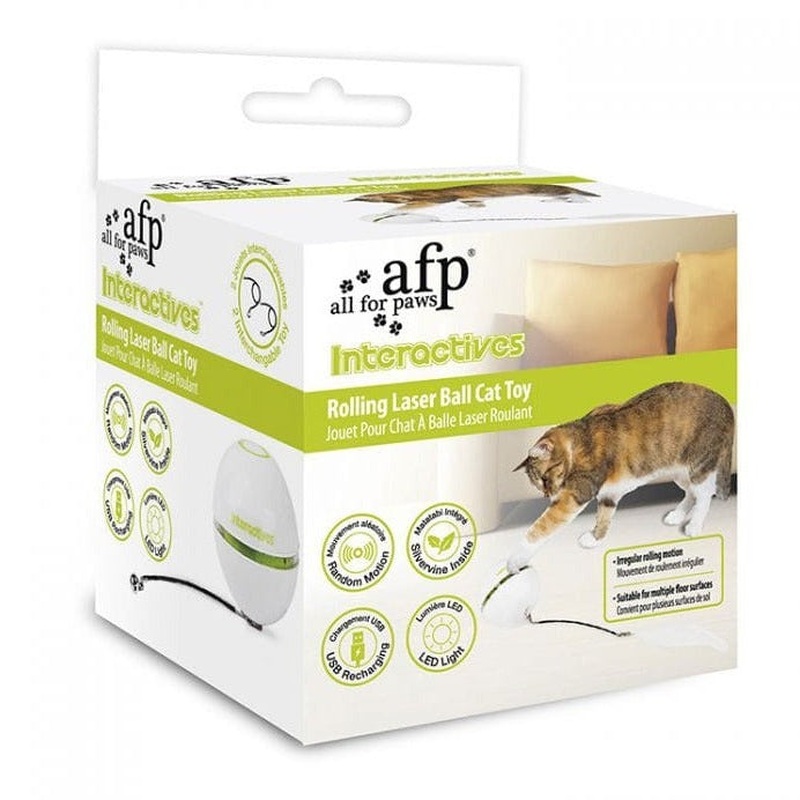 Afb Interactives - Rolling Laser Ball Cat Toy
