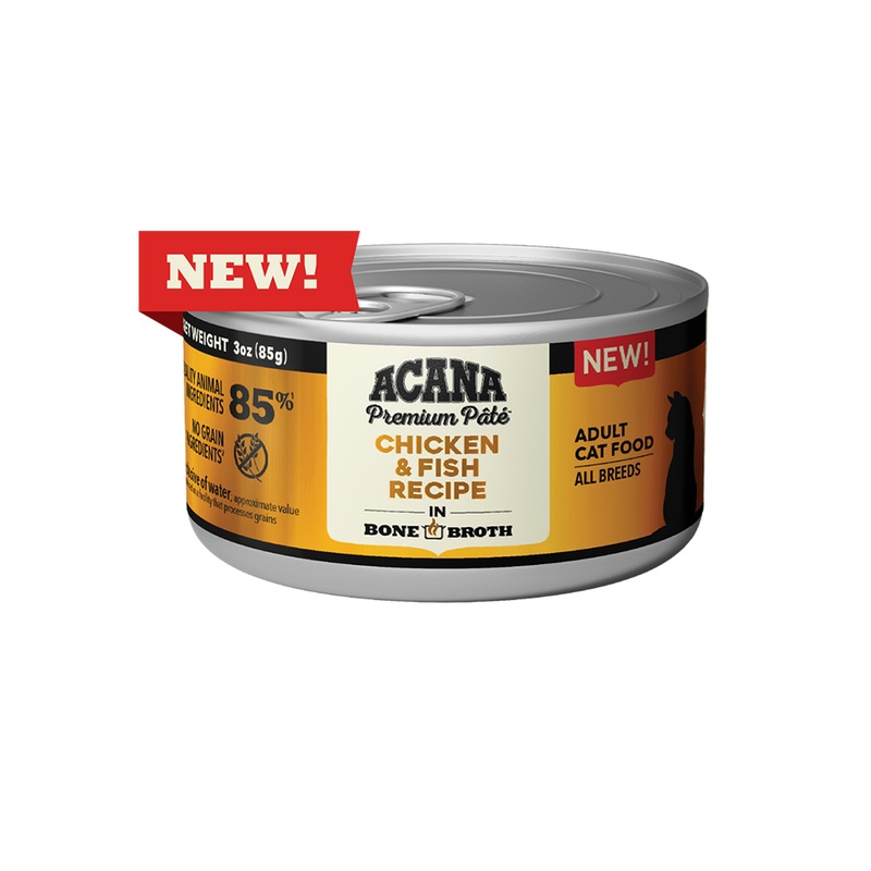 Acana Premium Pate 3oz Canned Cat Food Chicken and Fish