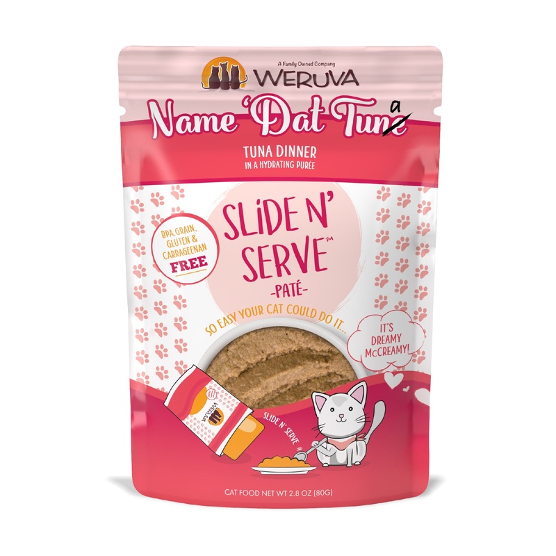 Weruva Pate 2.8oz Slide N Serve Pouch Cat food Name Dat Tuna