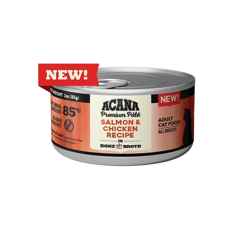 Acana Premium Pate 3oz Canned Cat Food Salmon and Chicken