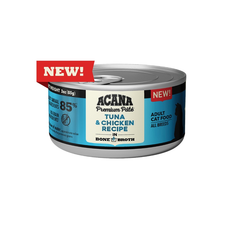 Acana Premium Pate 3oz Canned Cat Food Tuna and Chicken