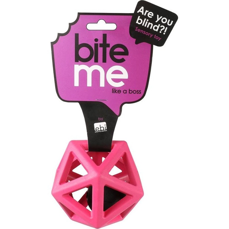 Are You Blind?! Dog toy with bell 10,3x10,3x10,3cm purple