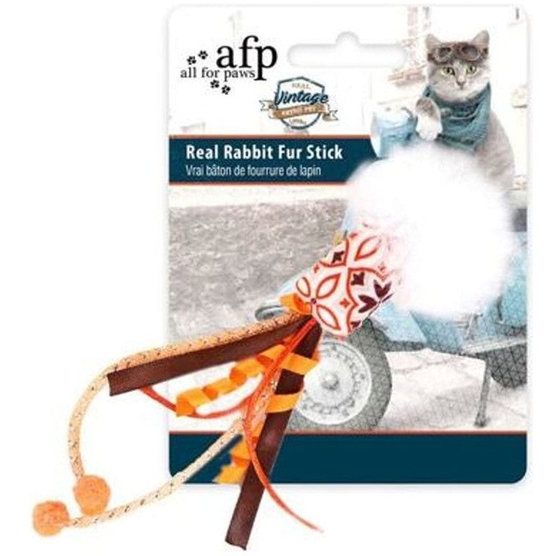 AFP Vintage-Real rabbit fur stick