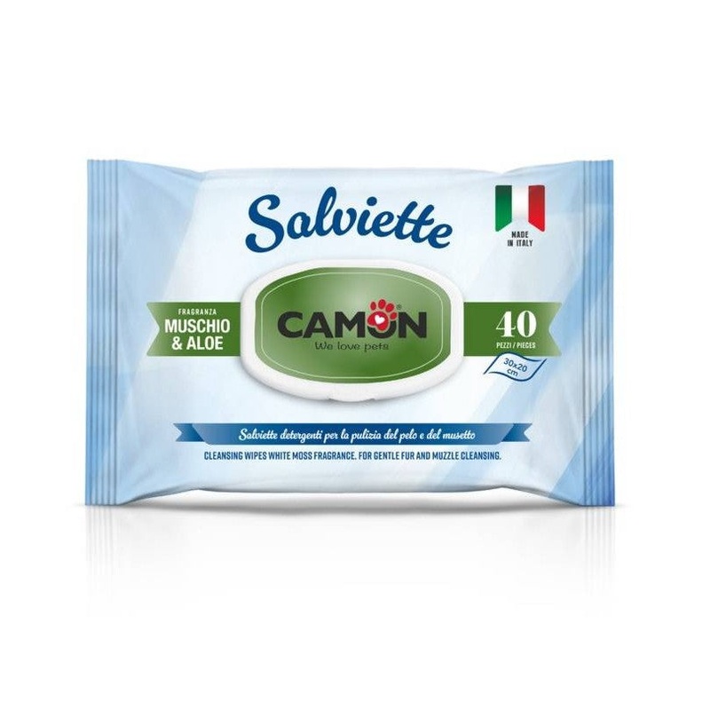 Aloe Vera cleansing wipes (40pcs) with white Moss fragrance