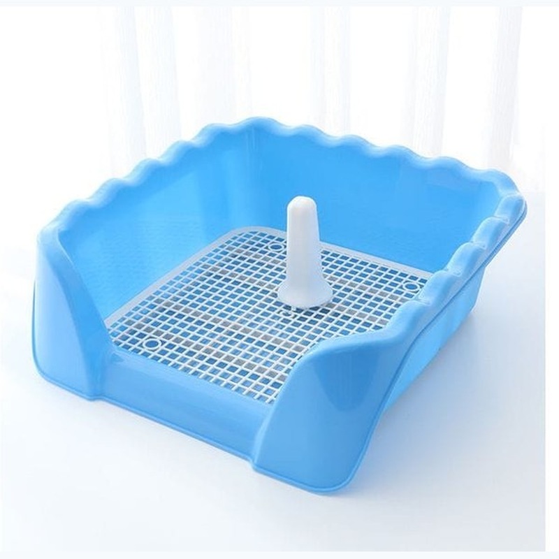 Wave-shaped pet toilet with column