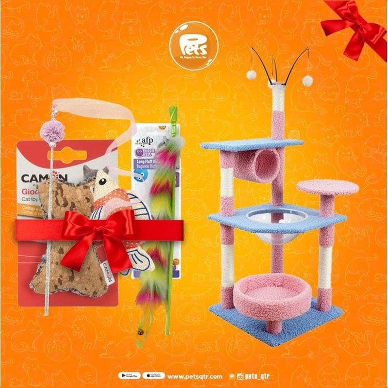 Cat Tree & Scratcher with cat Toys