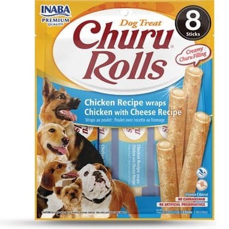 Churu Rolls for Dog Chicken Recipe wraps Chicken with Cheese Recipe