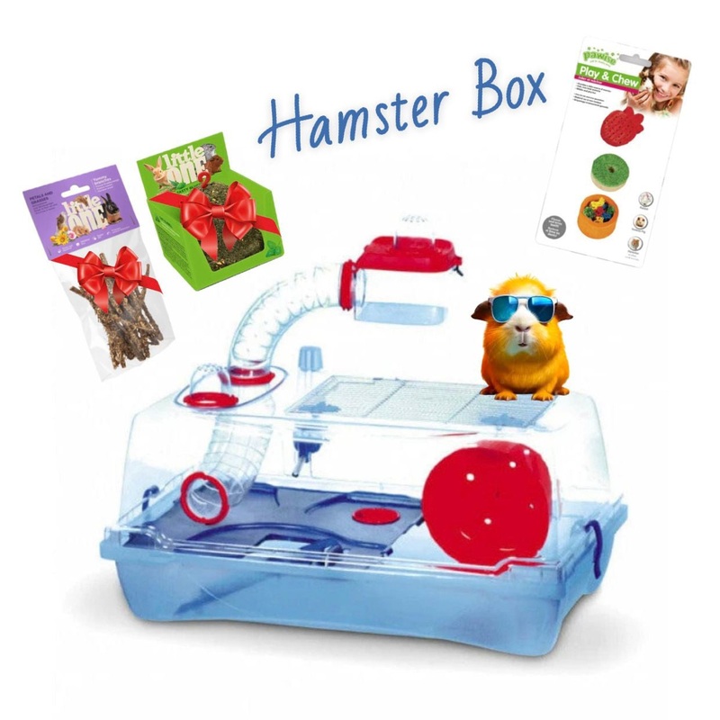 hamster Box  ( cage + 2 snacks + 1 toy )