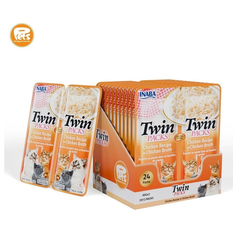 INABA Twin Packs Chicken Recipe in Chicken Broth 40g 24 pcs