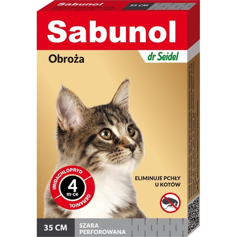 SABUNOL - reflective collar against ticks and fleas for cat 35 cm