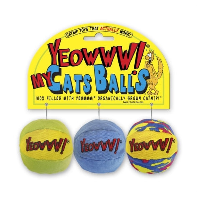 Yeowww! My Cats Balls Catnip Cat Toys 3pk