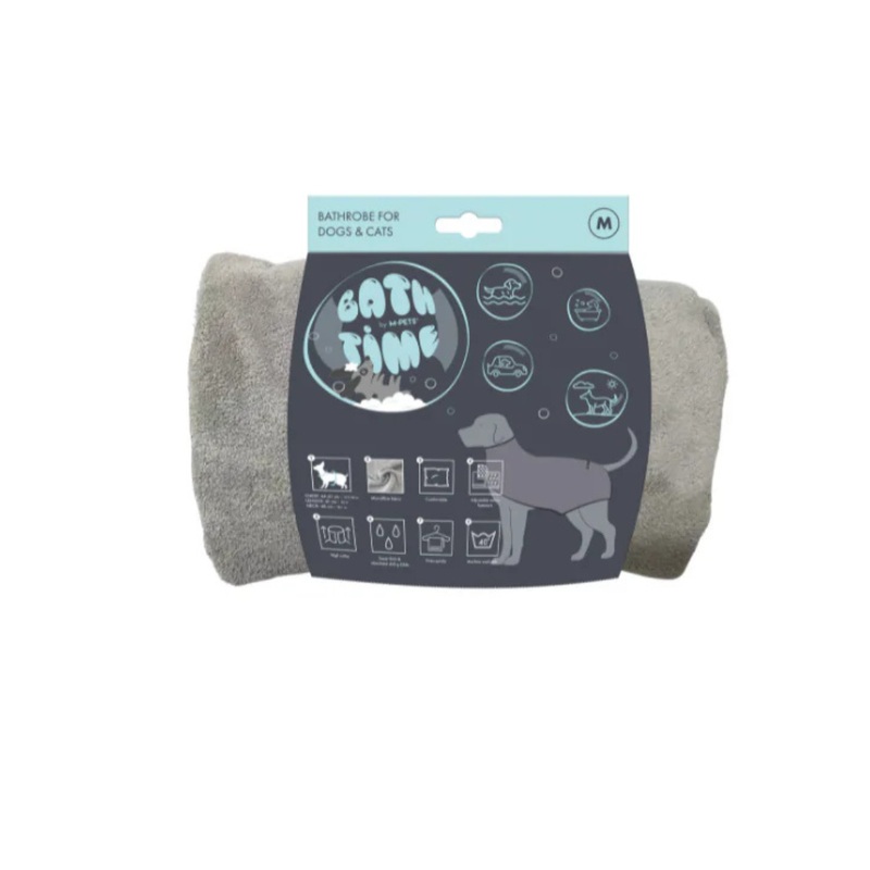 BATH TIME Dog Bathrobe M
