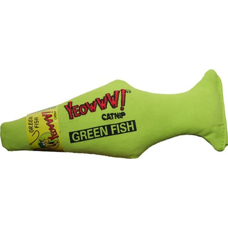 Yeowww! Green Fish Catnip Toy