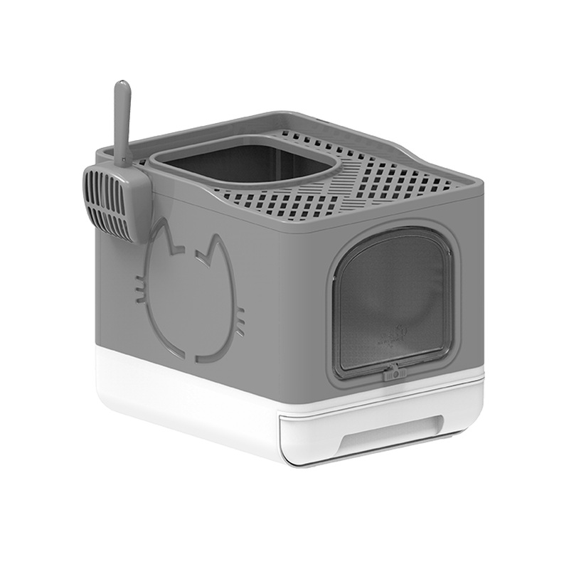 AFP  Minus One Foldable Grey Cat Litter Box -Large Size
