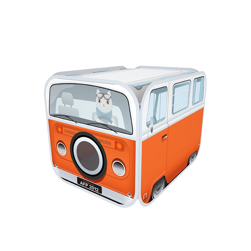 AFP Vintage Pop-Up Minibus Cat Hideaway