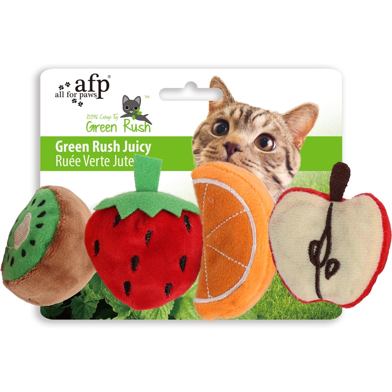 AFP Green Rush Juicy Cat toy - Pack of 4 toys