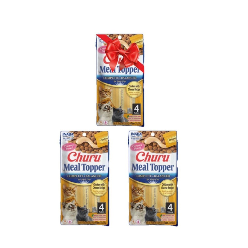Churu Complete & Balanced for Adult Cats Chicken with Cheese Recipe 56g Three Packs