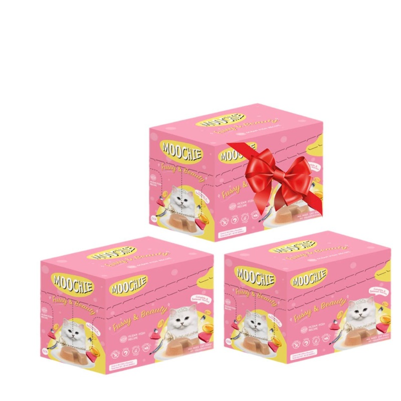 MOOCHIE CAT FOOD OCEAN FISH RECIPE 12x70g Three Boxes