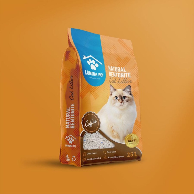 Scented Bentonite Cat Litter Coffee Flavor 25L-20kg
