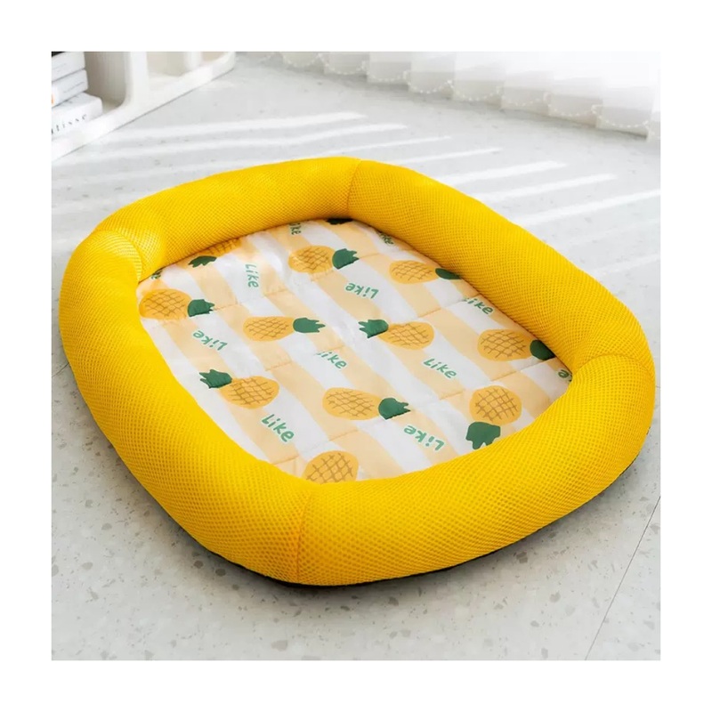 Yellow Pet Cooling Bed for Dogs & Cats