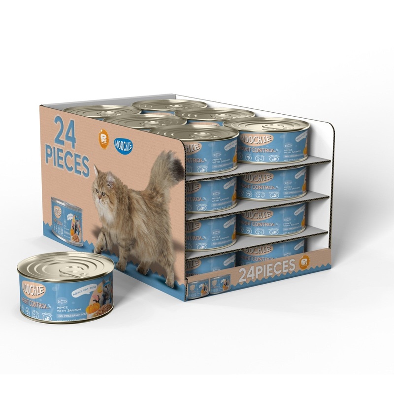 MOOCHIE MINCE WITH SALMON 24x156g CAN