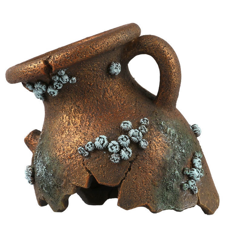 Amphora broken neck M - 16x13x13,8cm multicolour