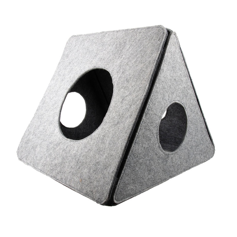 ALAN - felt play house 40x40x40cm grey